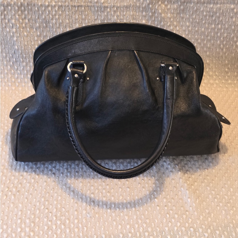 Vintage Dior Black Leather My Dior Satchel - Picture 5 of 13